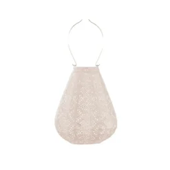 Lumiz solar lampion – sashiko rond – 20 cm – mocha mousse
