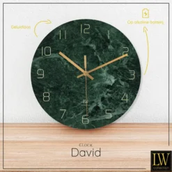 LW Collection Keukenklok David marmer 30cm