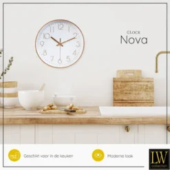 LW Collection Keukenklok Nova rosé 30cm