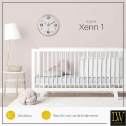 LW Collection Keukenklok Xenn1 rosé wit 30cm