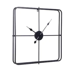 LW Collection Wandklok Harvey Zwart 60cm