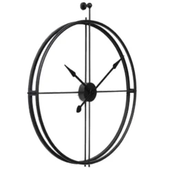 LW Collection Wandklok XL Alberto zwart 80cm