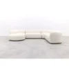 Madeira ronde u-vorm hoekbank + chaise longue rechts - Naturel Sunbrella