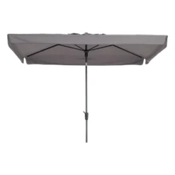 Madison Delos Luxe stokparasol 200x300 cm. - Taupe met Sevilla voet en hoes