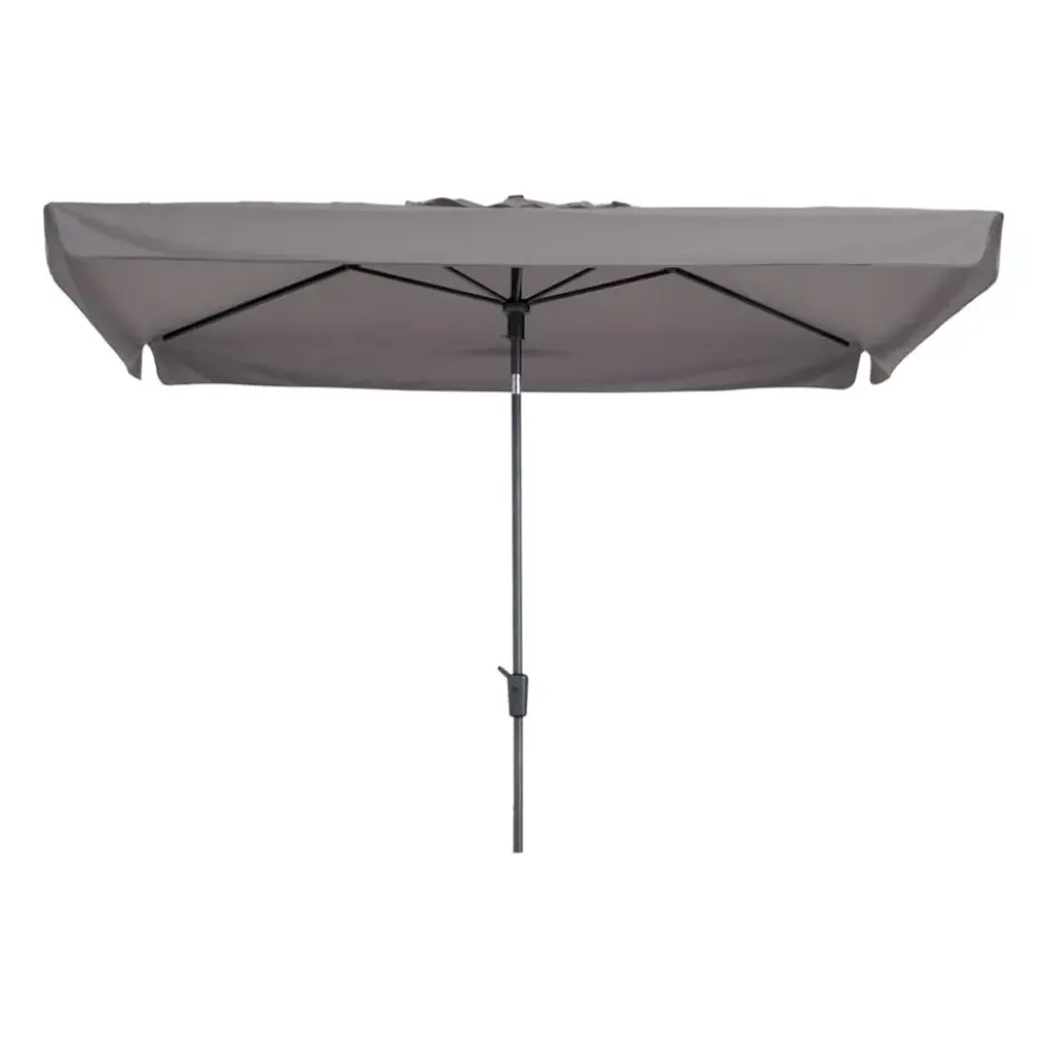 Madison Delos Luxe stokparasol 200x300 cm. - Taupe met Sevilla voet en hoes