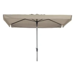 Madison Delos Luxe stokparasol 200x300 cm. - Ecru met Sevilla voet en hoes