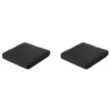 Madison - Lounge Profi-Line Zitkussen Rib black - Ca. 60x60 cm - Set van 2
