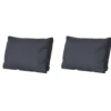 Madison - Lounge Rugkussen Basic black - Ca. 40x60 cm - Set van 2