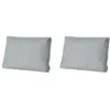 Madison - Lounge Rugkussen Basic grey - Ca. 43x73 cm - Set van 2