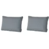 Madison - Lounge Rugkussen Rib grey - Ca. 43x73 cm - Set van 2