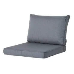 Madison - Lounge Rugkussen Rib grey - Ca. 43x73 cm - Set van 2