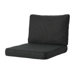 Madison - Lounge Rugkussen Rib black - Ca. 40x60 cm - Set van 2