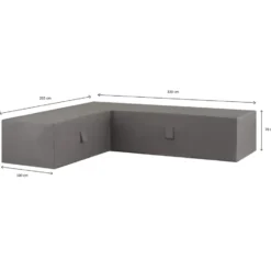 Madison - Loungeset Cover - Rechts - Grijs - 320 x 255 x 70