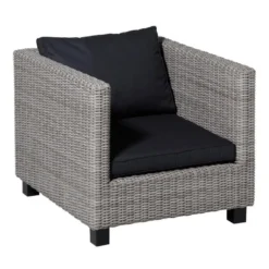 Madison - Lounge Zitkussen Basic black - Ca. 60x60 cm - Set van 2