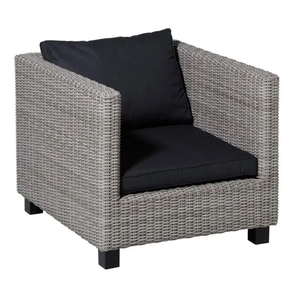 Madison - Lounge Zitkussen Basic black - Ca. 60x60 cm - Set van 2