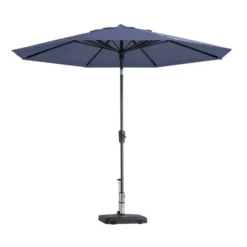 Madison - Parasol Paros II Round Safier Blue - 300cm - Blauw