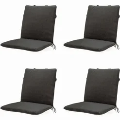 Madison - Stapelstoel kussen Dark grey eco + nature outdoor finishing - 4 stuks