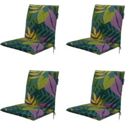 Madison - Stapelstoelkussen Iven green - Ca. 97x49 cm - Set van 4