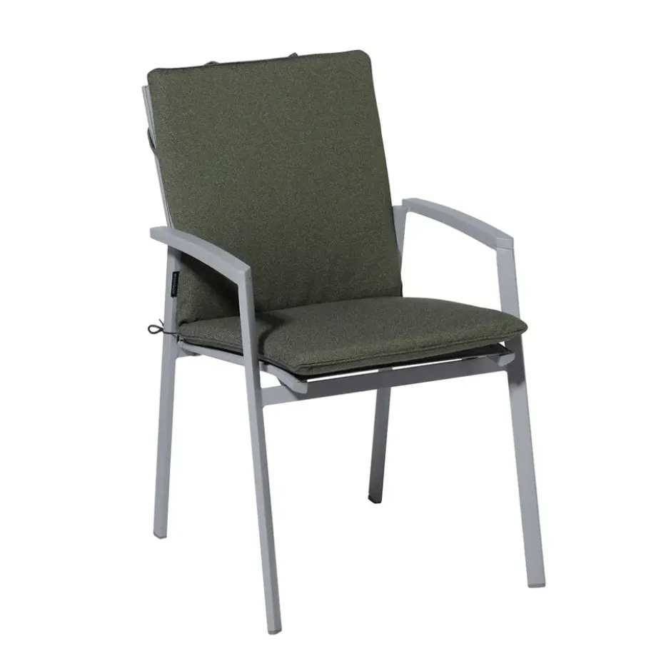 Madison - Stapelstoelkussen Manchester green - Ca. 97x49 cm - Set van 4