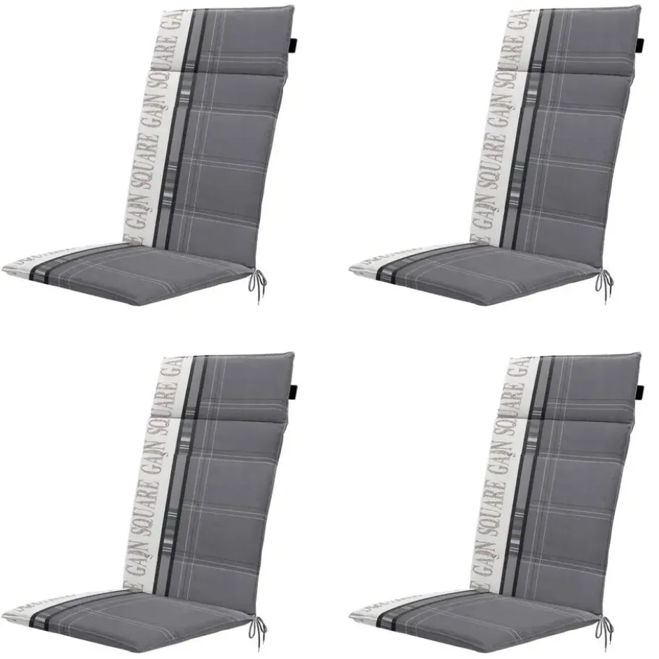 Madison - Tuinkussen Madison garden grey - Ca. 120x50 cm - Set van 4