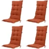 Madison - Tuinstoelkussen Hoge Rug Basic terra - Ca. 123x50 cm - Set van 4