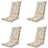 Madison - Tuinstoelkussen Hoge Rug Florina orange - Ca. 123x50 cm - Set van 4