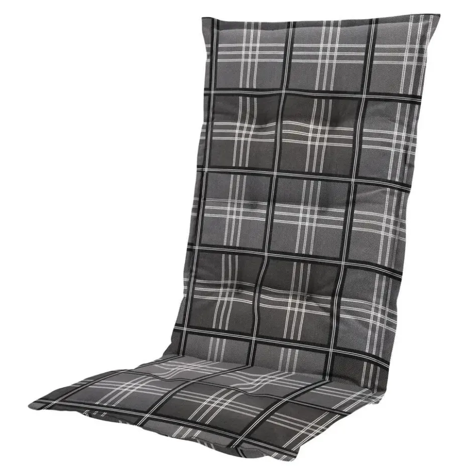 Madison - Tuinstoelkussen Hoge Rug Patchy grey - Ca. 123x50 cm - Set van 4