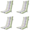 Madison - Tuinstoelkussen Hoge Rug Righe purple - Ca. 123x50 cm - Set van 4