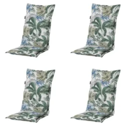 Madison - Tuinstoelkussen Hoge Rug Bliss blue - Ca. 123x50 cm - Set van 4