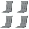Madison - Tuinstoelkussen Lage Rug Basic grey - Ca. 105x50 cm - Set van 4