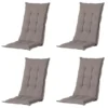 Madison - Tuinstoelkussen Lage Rug Panama jute - Ca. 105x50 cm - Set van 4