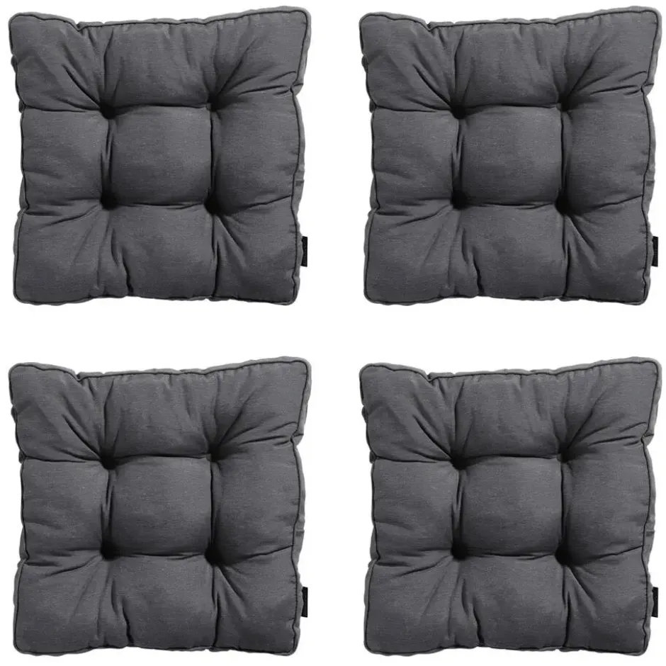 Madison - Zitkussen Florance Panama grey - Ca. 47x47 cm - Set van 4