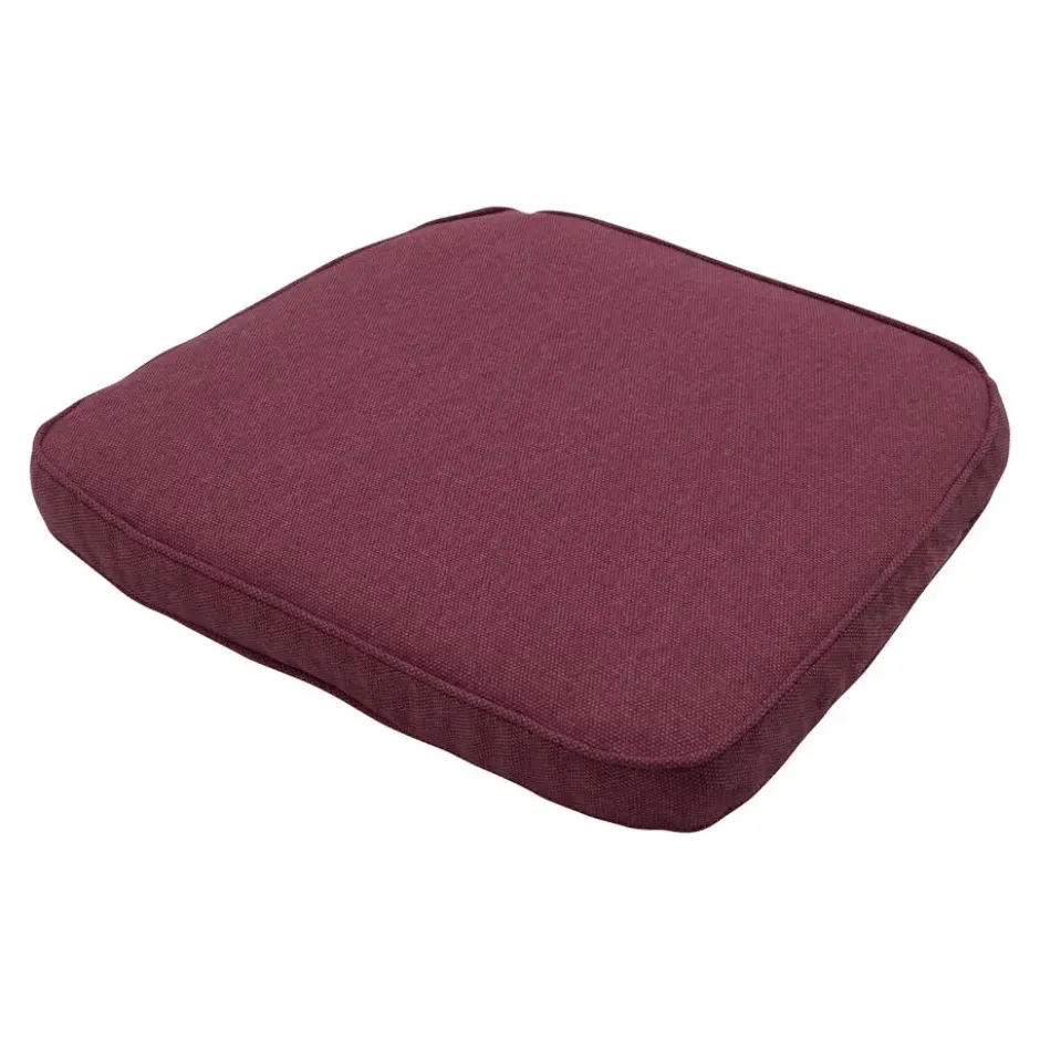 Madison - Zitkussen Wicker Bordeaux canvas eco+ - Ca. 48x48 cm - Set van 4