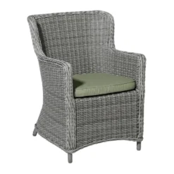 Madison - Zitkussen Wicker Panama sage - Ca. 48x48 cm - Set van 4