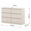 Maja dressoir S6 120 cm kashmir beige