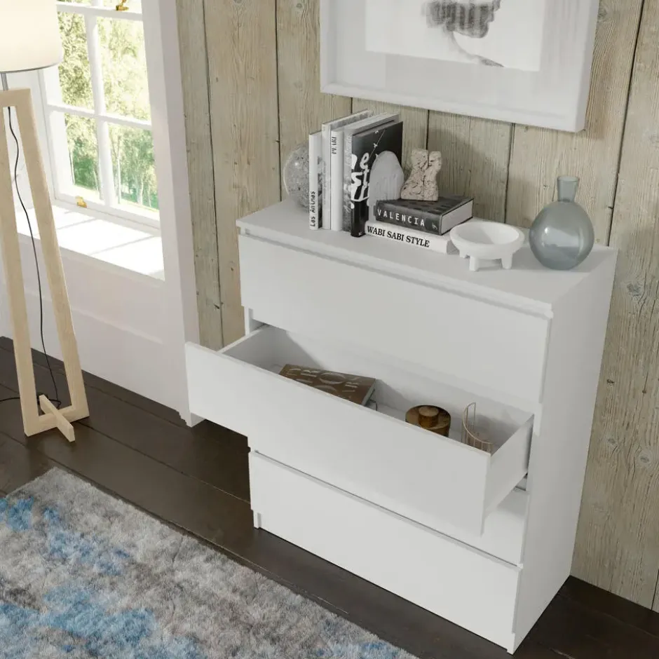 Maja dressoir S4 40x90x104 cm wit mat met 4 lades