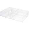 Make-up organizer - 6-vaks - transparant acryl - 30 x 22,5 x 5 cm