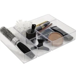 Make-up organizer - 6-vaks - transparant acryl - 30 x 22,5 x 5 cm