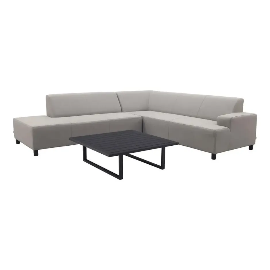 Malaga/Cuba - hoekbank loungeset chaise longue - taupe