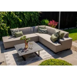 Malaga/Cuba - hoekbank loungeset chaise longue - taupe