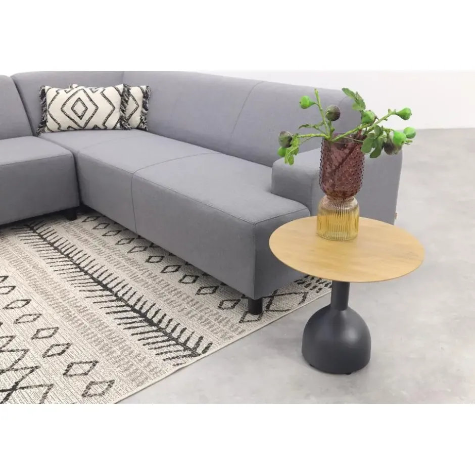 Malaga hoekbank loungeset chaise longue - taupe