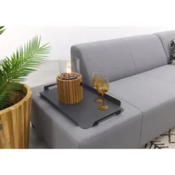Malaga hoekbank loungeset chaise longue - taupe