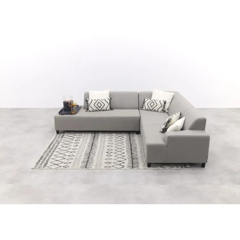 Malaga hoekbank loungeset chaise longue - taupe
