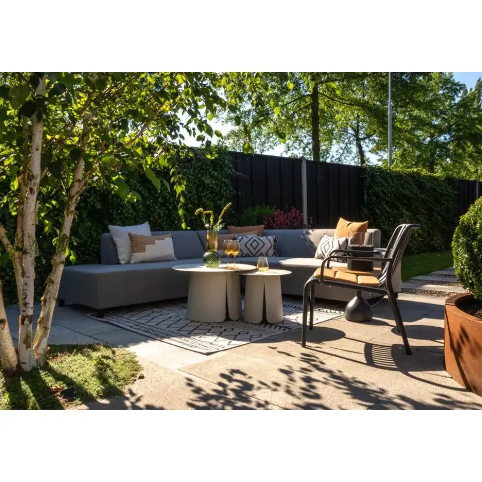 Malaga hoekbank loungeset chaise longue - taupe