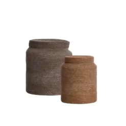 Mand Betania - Donkerbruin - Ø33cm - Set van 2