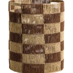 Mand Check - naturel/bruin - 51xØ41 cm