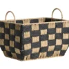 Mand Check naturel/zwart - 28x35x25 cm