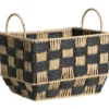 Mand Check naturel/zwart - 27x30x20 cm