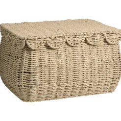 Mand Moda met deksel - bruin - 32x42x25 cm