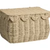 Mand Moda met deksel - bruin - 27x37x23 cm